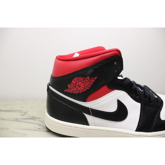 NIKE Air Jordan 1 Mid (Women's) – Black/Gym Red-Sail (US 12) NEW IN BOX - Picture 9 of 13